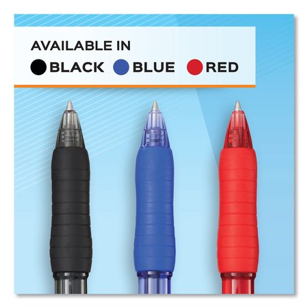 Paper Mate Profile Gel Pen, Retractable, Bold 1 mm, Black Ink, Translucent Black Barrel, PK12 PK 2095465